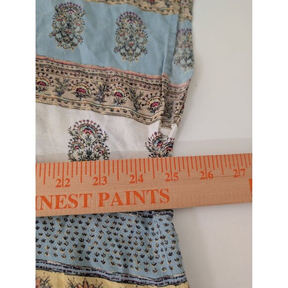 J Jill Floral Tunic Womens Size 2X Blue Stripe Lightweight Button Down Shirt - Picture 8 of 9